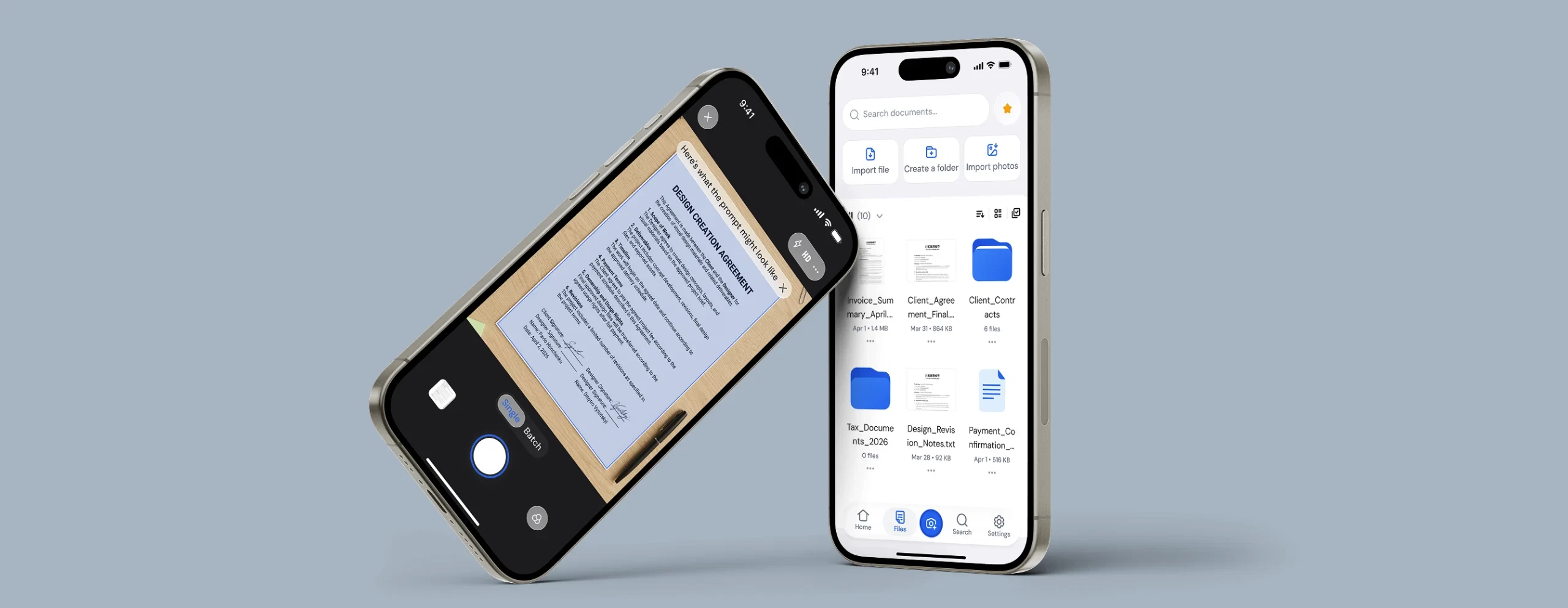 UI/UX design & Flutter development of an iOS document scanner app