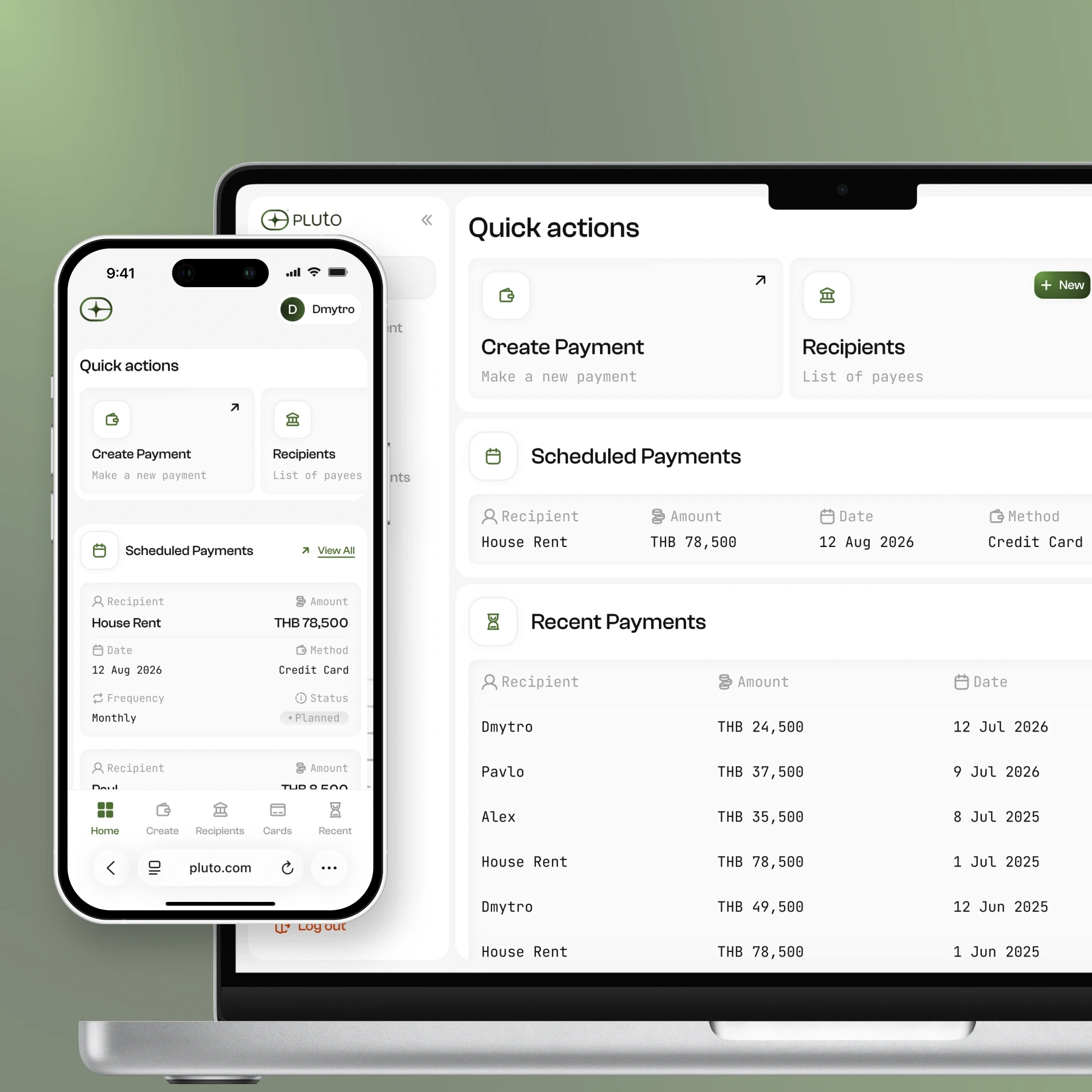 Pluto: Rental Payments Platform